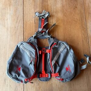 Mountainsmith K9 Pack Dog Backpack Carrier Vest Size Medium Grey & Orange Hiking